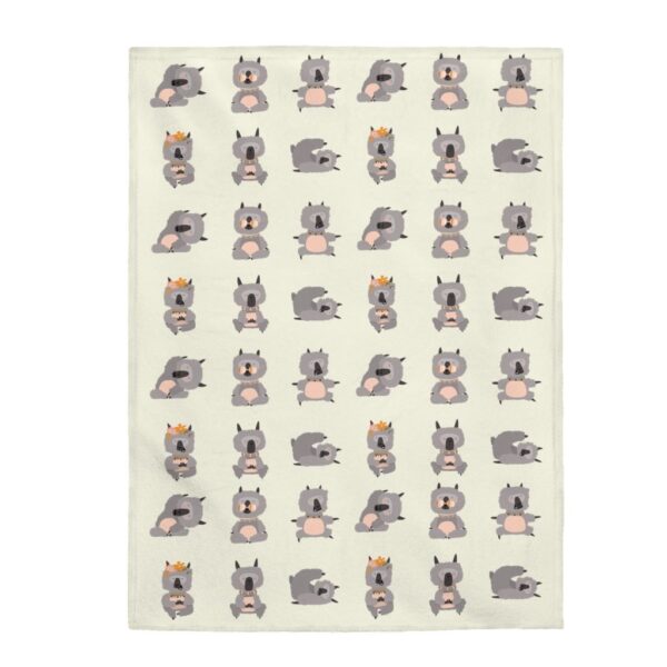 Lama Yoga Poses Velveteen Plush Blanket - Image 5