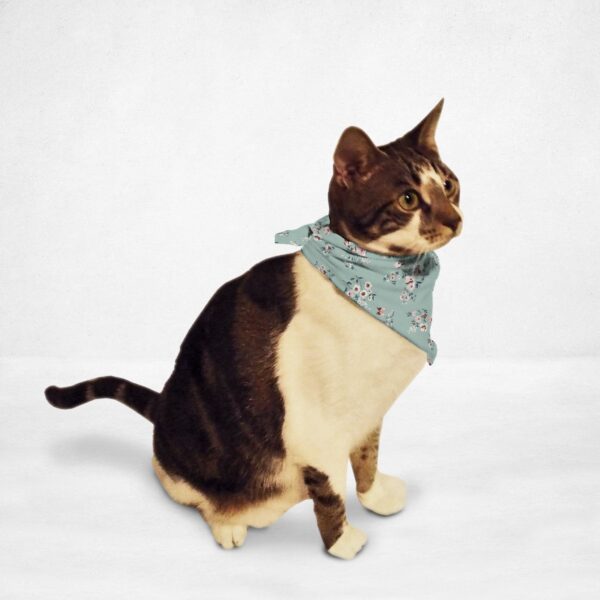 Soft White Flowers Cat & Dog Bandana - Image 2