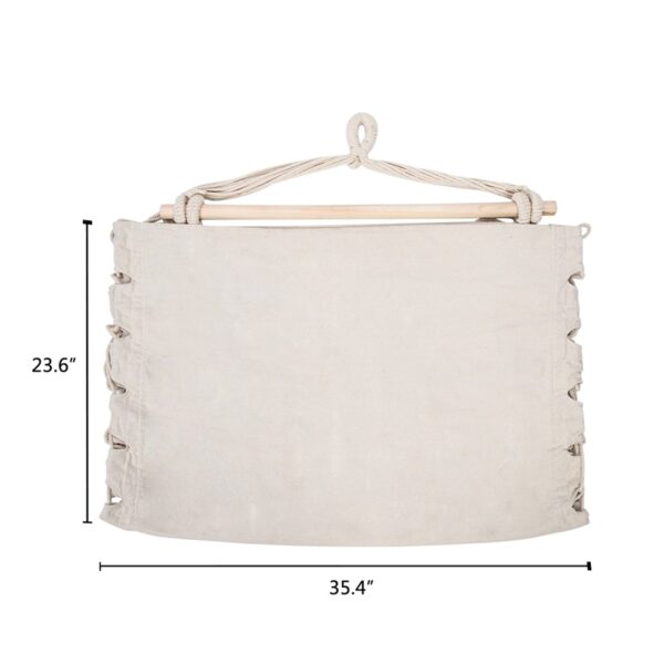 Distinctive Cotton Canvas Hanging Rope Chair with Pillows - Image 3