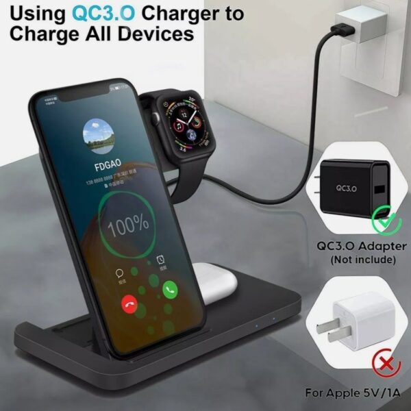 Ninja Dragons 3 in1 Wireless Foldable Charging Station - Image 4