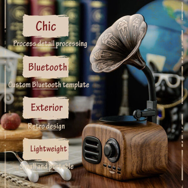 Retro Radio Wireless Mini Portable Bluetooth Stereo Speaker - Image 2