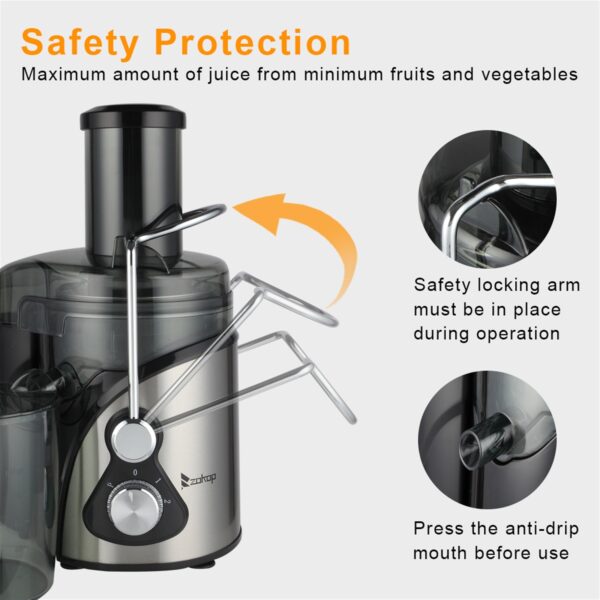Stainless Steel 3 Gear Electric Juicer Machine - Image 4
