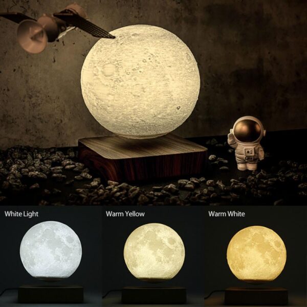 Novelty 3D Magnetic Levitation Moon Lamp Moon Floating Lamp - Image 2