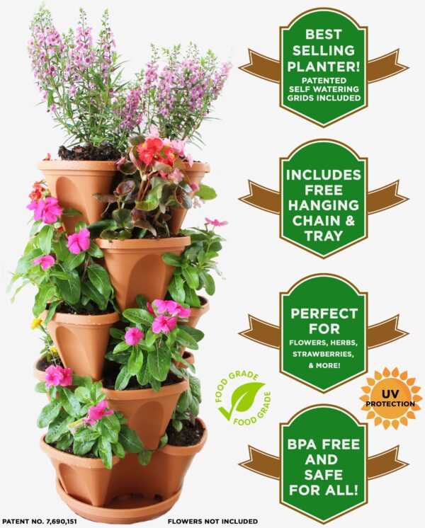 Nature's Distributing Stacking Planters - 5 Tier - Image 2