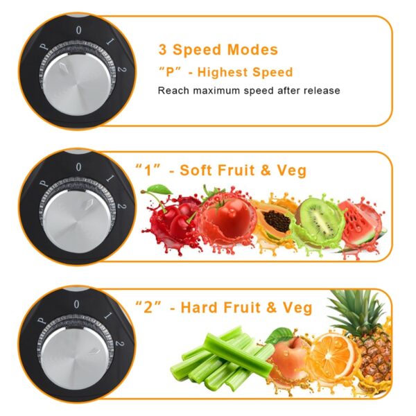 Stainless Steel 3 Gear Electric Juicer Machine - Image 3