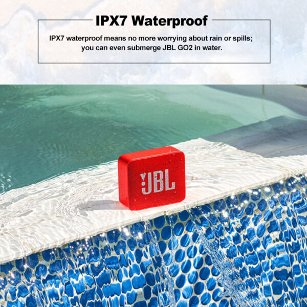 JBL GO 2 Wireless Bluetooth Speaker IPX7 Waterproof With Mic - Image 5