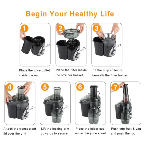 Stainless Steel 3 Gear Electric Juicer Machine - Image 6