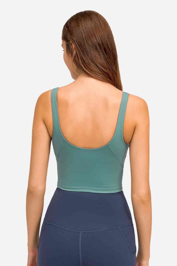 Deep V-Neck Crop Sports Bra - Image 11