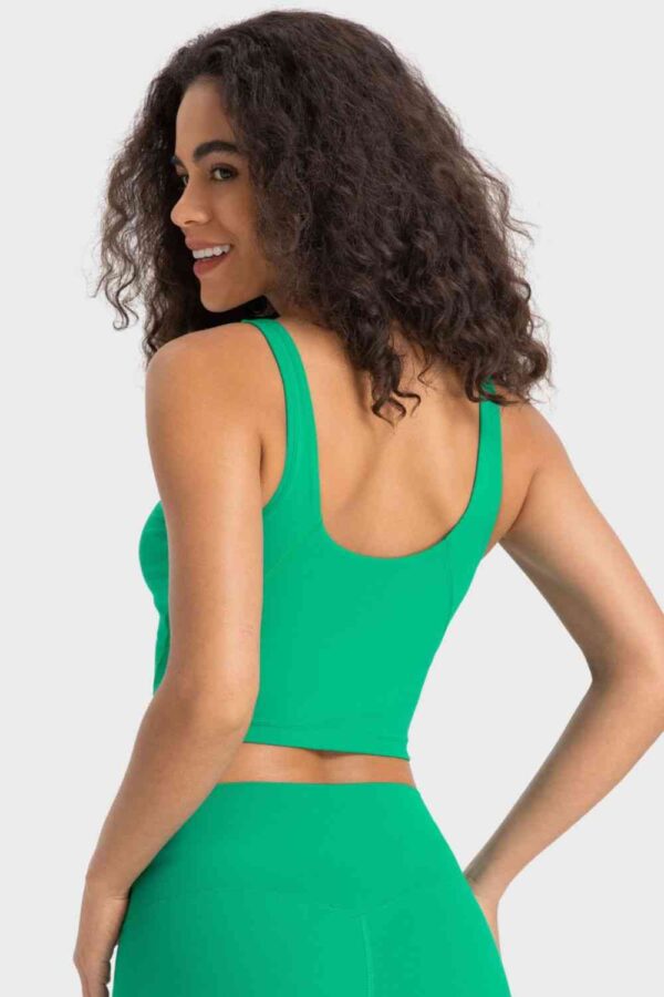 Deep V-Neck Crop Sports Bra - Image 28