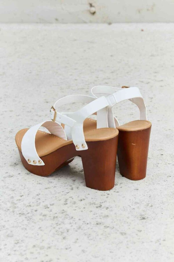 DDK Time After Time Wooden Platform Strap Heels - Image 6