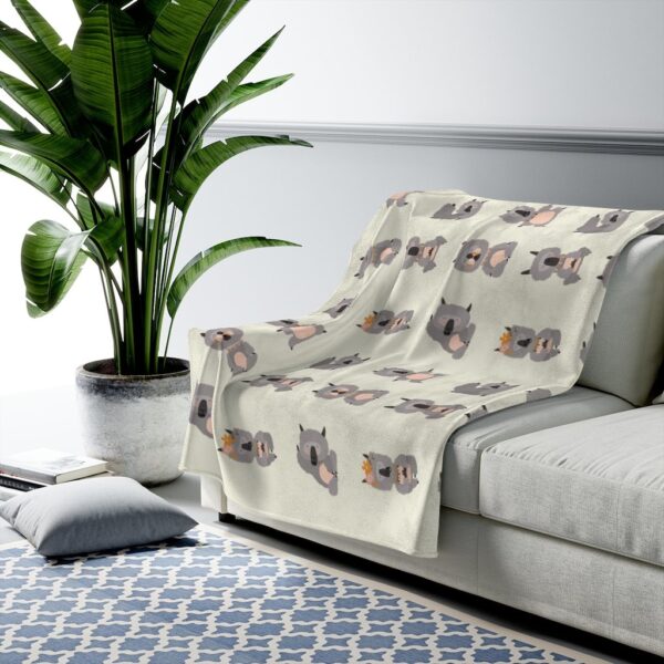 Lama Yoga Poses Velveteen Plush Blanket - Image 6