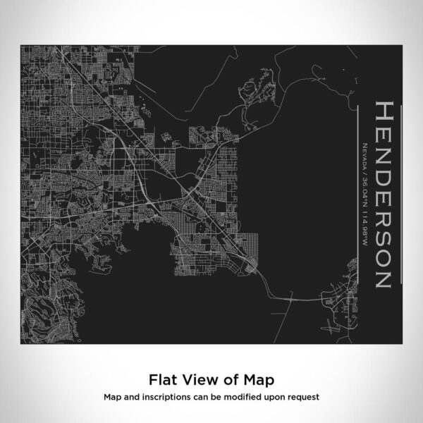 Henderson - Nevada Map Bottle with Bamboo Top in Matte Black - Image 2