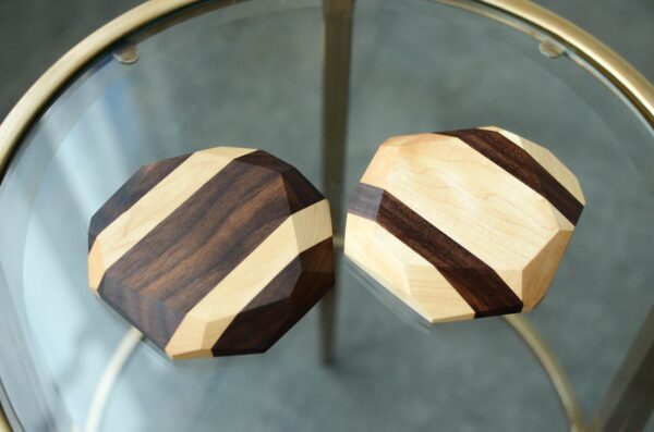 Hardwood Geometric Coasters (Set of 4) - Image 3