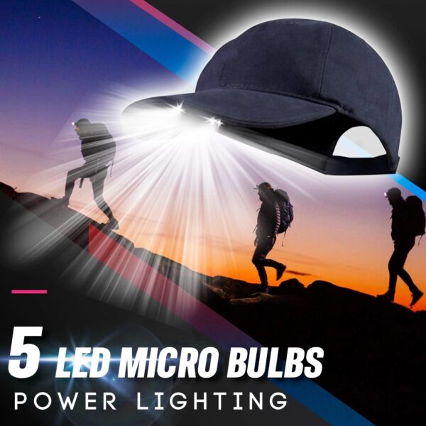 LED Flashlight  Torch Baseball Cap - Image 2