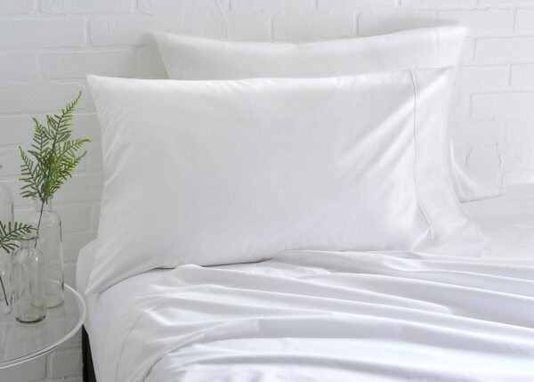 100% Supima Cotton, 500 Thread Count Sateen Solid Flat Sheet - Image 4