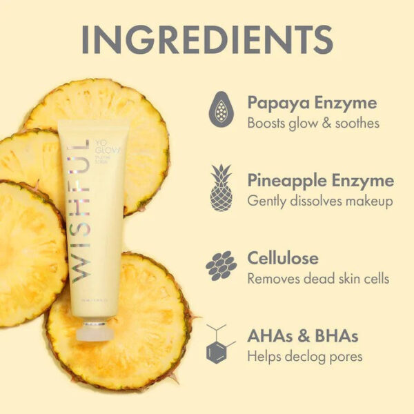 Wishful Yo Glow AHA & BHA Facial Enzyme Scrub - Image 5