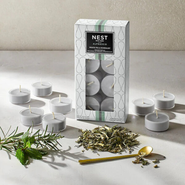 White Tea & Rosemary Alfresco Tealight Refill - Image 2