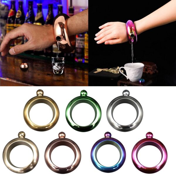 Flagon Funnel Bangle Hip Flask Alcohol Bracelet - Image 2