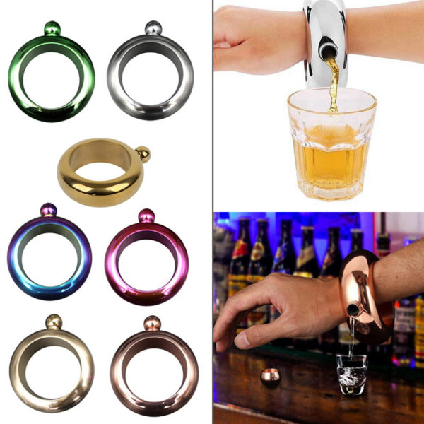 Flagon Funnel Bangle Hip Flask Alcohol Bracelet - Image 8