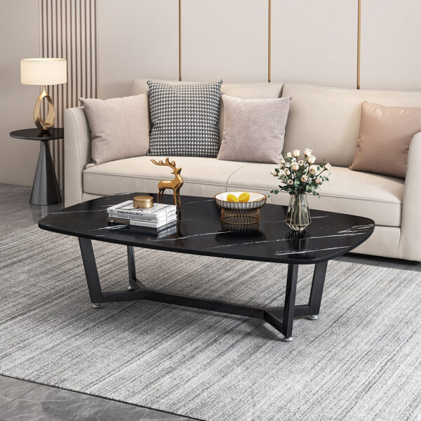 Black Marble Coffee Table Stand Bracket Set Nordic Low Hallway Center Table Laptop Modern Simple Mesas Bajas Side Table ZZ50CJ - Image 3