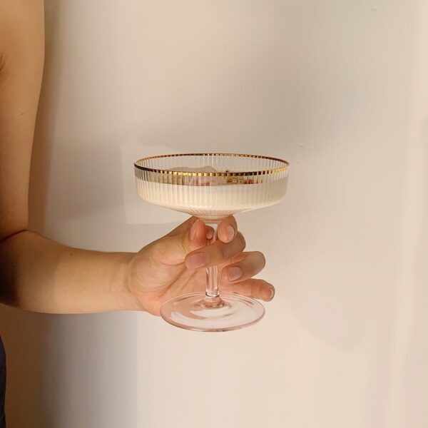 Champagne Ripple Glass Gold - Image 4