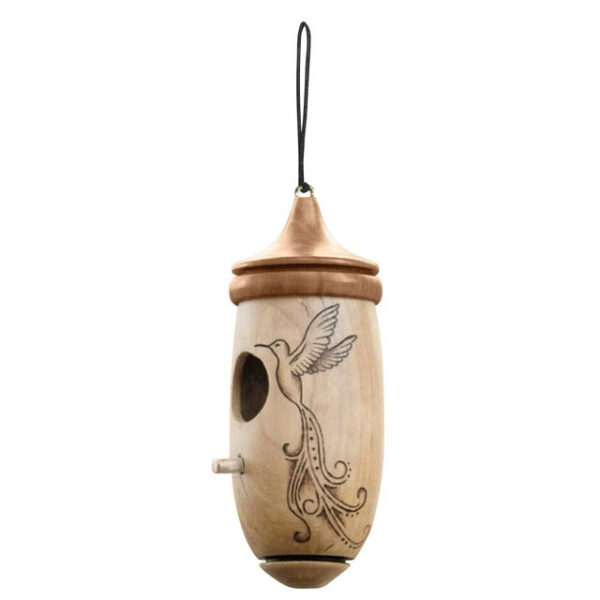 Wooden Hummingbird House Hanging Swing - Image 6