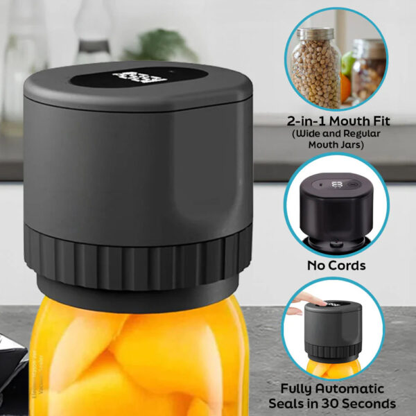 Jar Vacuum Sealer (+10 Reusable Lids) - Image 2