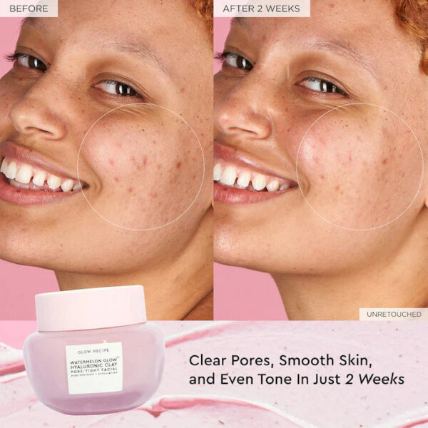 Watermelon Glow Hyaluronic Clay Pore-Tight Facial Mask - Image 2
