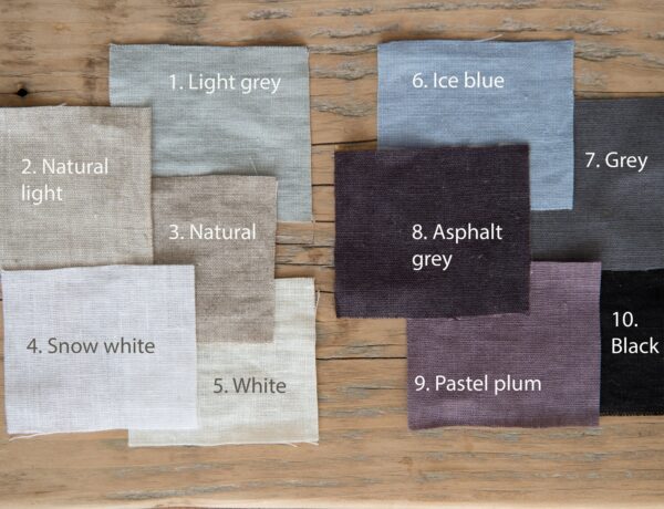 Linen Duvet Cover with Zipper in Grey - Image 8