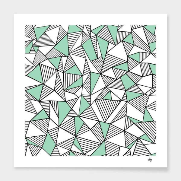 Ab Lines With Mint Blocks  Cushion/Pillow - Image 2