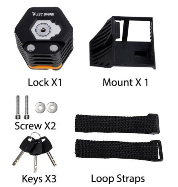 West Biking Foldable Bike Lock - Image 9
