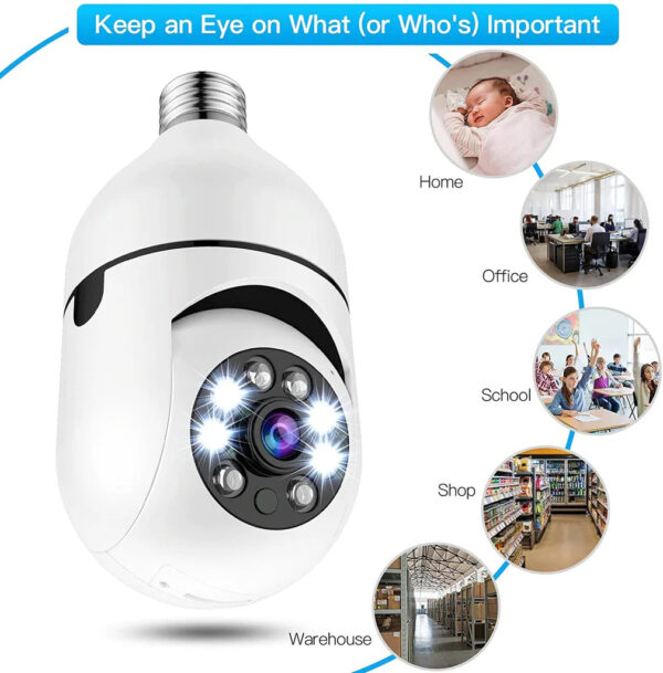 360 Wifi Light Bulb Auto Tracking Camera - Image 8